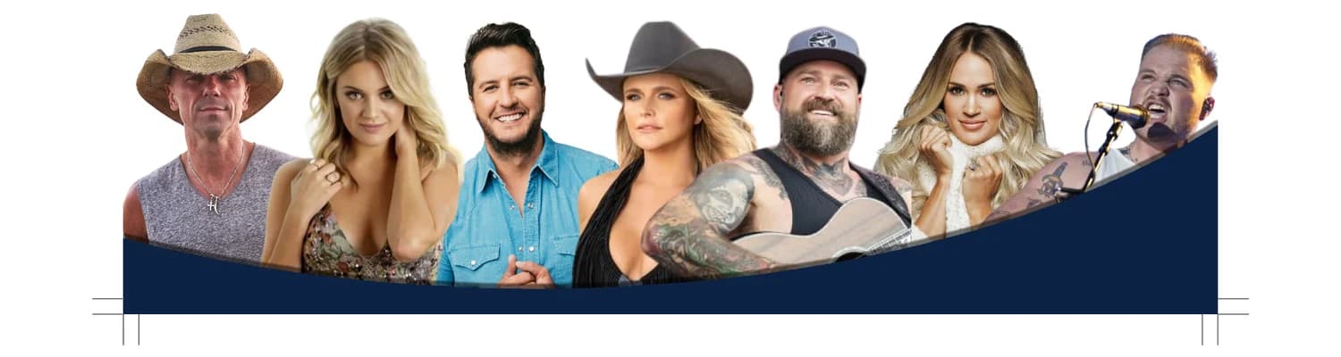 US Country 99.5 featured artists and on-air personalities