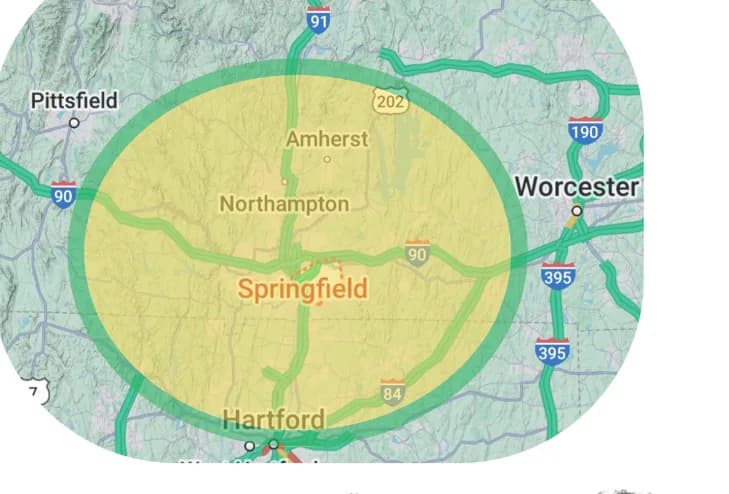 Jammin' 100.1 coverage map