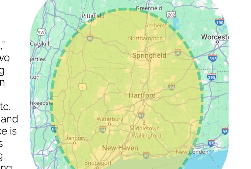 Radio 104.1 coverage map